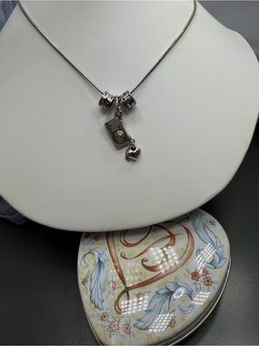 Brighton  Silver Camera Charm Necklace Charm Cheese #40sn